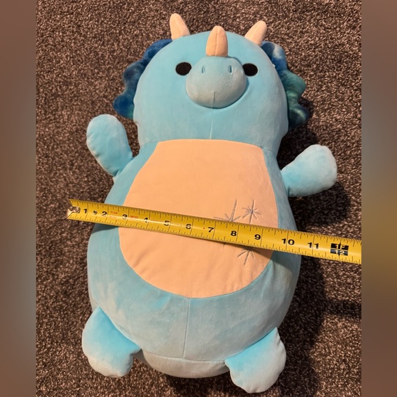SQUISHMALLOWS HUGMEES 18” MALIK THE BLUE TRICERATOPS EUC - Picture 3 of 5